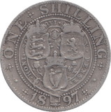 1897 SHILLING ( FINE ) 13 - Shilling - Cambridgeshire Coins