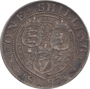 1897 SHILLING ( GVF ) 2 - Shilling - Cambridgeshire Coins