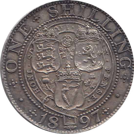 1897 SHILLING ( GVF ) 4 - Shilling - Cambridgeshire Coins