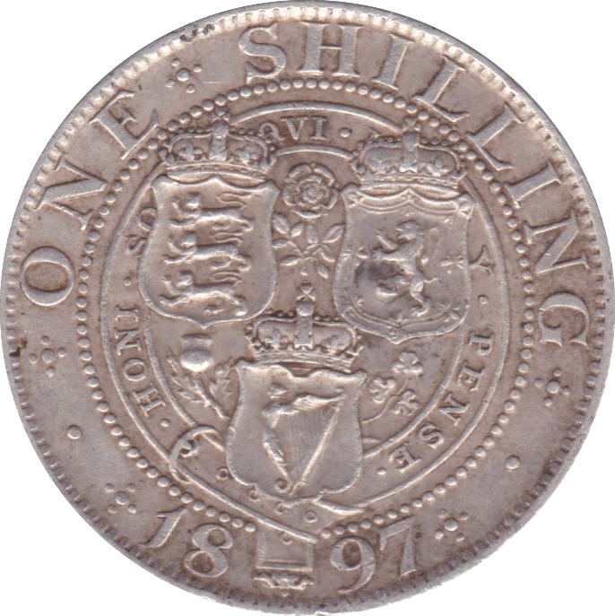 1897 SHILLING ( GVF ) A - Shilling - Cambridgeshire Coins