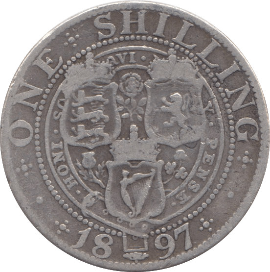 1897 SHILLING ( NF ) 5 - SHILLING - Cambridgeshire Coins