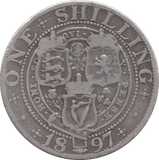 1897 SHILLING ( NF ) 5 - SHILLING - Cambridgeshire Coins