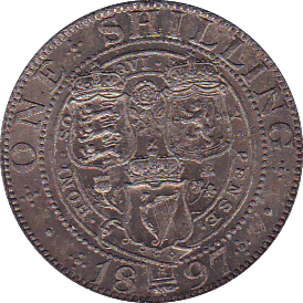 1897 SHILLING ( UNC ) - Shilling - Cambridgeshire Coins