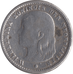 1897 SILVER 10 CENTS NETHERLANDS - SILVER WORLD COINS - Cambridgeshire Coins