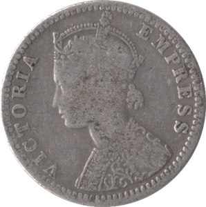 1897 SILVER 1/4 RUPEE INDIA - SILVER WORLD COINS - Cambridgeshire Coins