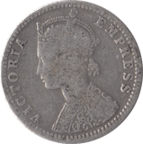1897 SILVER 1/4 RUPEE INDIA - SILVER WORLD COINS - Cambridgeshire Coins
