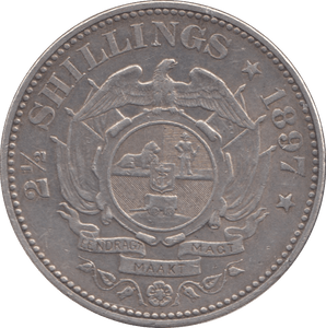 1897 SILVER 2 1/2 SHILLING SOUTH AFRICA - SILVER WORLD COINS - Cambridgeshire Coins