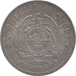 1897 SILVER 2 1/2 SHILLING SOUTH AFRICA - WORLD SILVER COINS - Cambridgeshire Coins