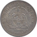 1897 SILVER 2 1/2 SHILLING SOUTH AFRICA - WORLD SILVER COINS - Cambridgeshire Coins