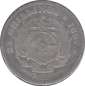 1897 SILVER 2 1/2 SHILLINGS SOUTH AFRICA - SILVER WORLD COINS - Cambridgeshire Coins