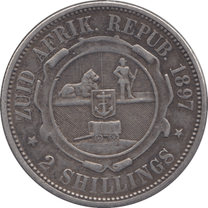 1897 SILVER 2 SHILLING SOUTH AFRICA - SILVER WORLD COINS - Cambridgeshire Coins