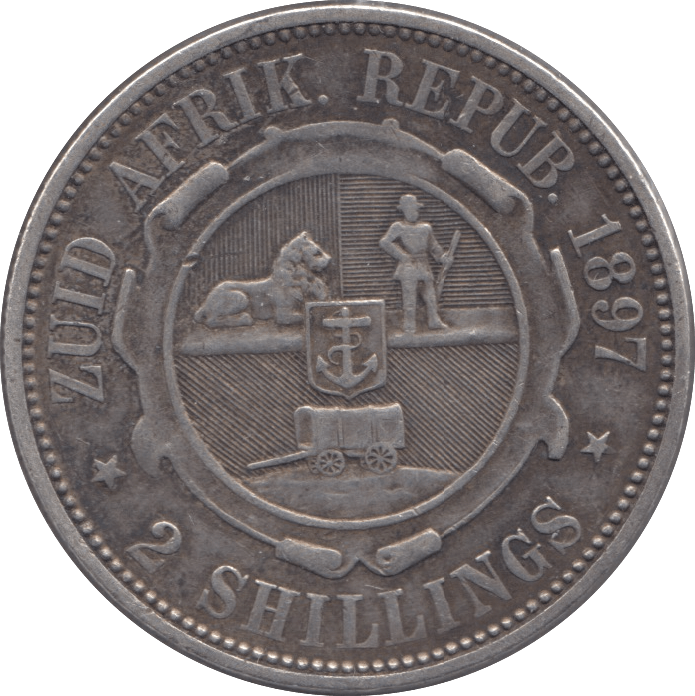 1897 SILVER 2 SHILLING SOUTH AFRICA - SILVER WORLD COINS - Cambridgeshire Coins
