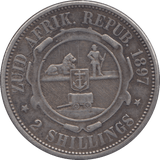 1897 SILVER 2 SHILLING SOUTH AFRICA - SILVER WORLD COINS - Cambridgeshire Coins