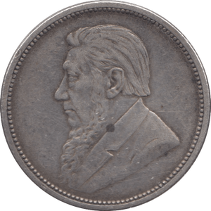 1897 SILVER 2 SHILLING SOUTH AFRICA - SILVER WORLD COINS - Cambridgeshire Coins