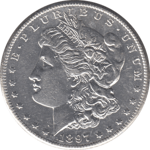 1897 SILVER MORGAN DOLLAR SAN FRANCISCO MINT - SILVER WORLD COINS - Cambridgeshire Coins