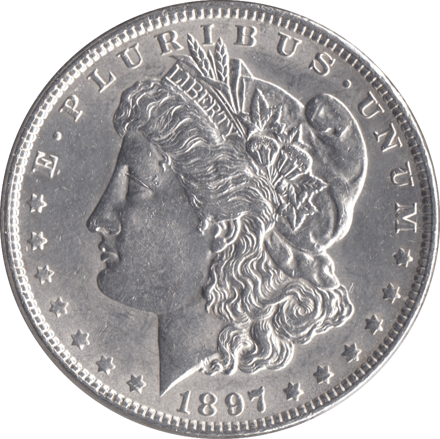 1897 SILVER MORGAN DOLLAR USA - SILVER WORLD COINS - Cambridgeshire Coins