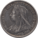 1897 SILVER SIXPENCE ( GVF ) 2 - SIXPENCE - Cambridgeshire Coins