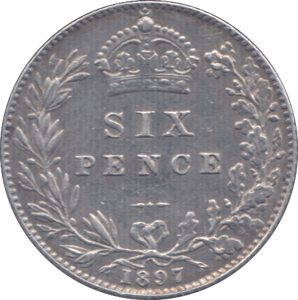 1897 SIXPENCE ( AUNC ) 1 - Sixpence - Cambridgeshire Coins