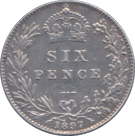 1897 SIXPENCE ( AUNC ) 1 - Sixpence - Cambridgeshire Coins