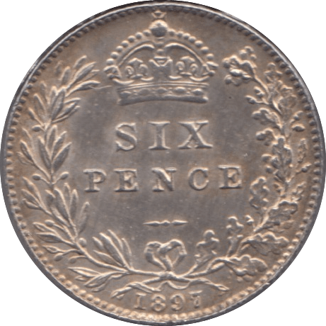1897 SIXPENCE ( AUNC ) 2 - Sixpence - Cambridgeshire Coins