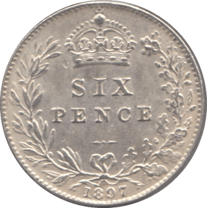 1897 SIXPENCE ( AUNC ) 3 - Sixpence - Cambridgeshire Coins