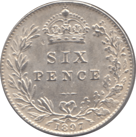 1897 SIXPENCE ( AUNC ) 3 - Sixpence - Cambridgeshire Coins