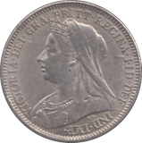 1897 SIXPENCE ( AUNC ) 4 - Sixpence - Cambridgeshire Coins