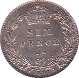 1897 SIXPENCE ( EF ) B - Sixpence - Cambridgeshire Coins