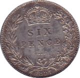 1897 SIXPENCE ( EF ) C - Sixpence - Cambridgeshire Coins