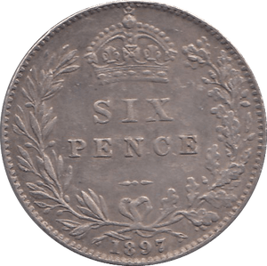 1897 SIXPENCE ( GVF ) - Sixpence - Cambridgeshire Coins