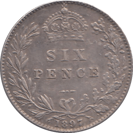1897 SIXPENCE ( GVF ) - Sixpence - Cambridgeshire Coins