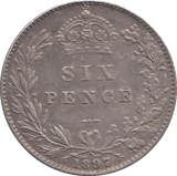 1897 SIXPENCE ( GVF ) - Sixpence - Cambridgeshire Coins