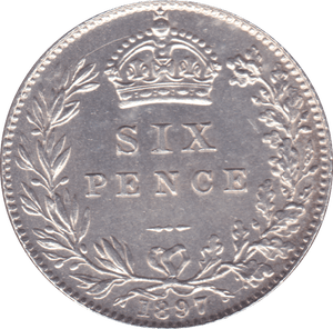 1897 SIXPENCE ( UNC ) - Sixpence - Cambridgeshire Coins