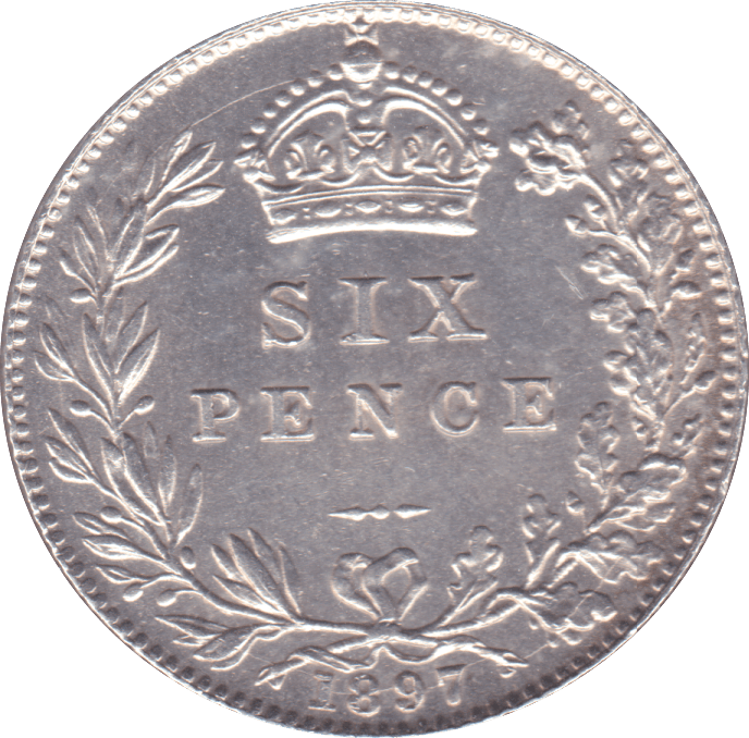 1897 SIXPENCE ( UNC ) - Sixpence - Cambridgeshire Coins