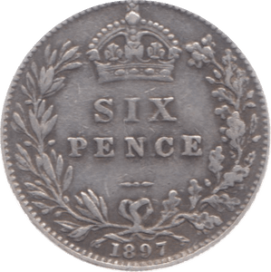 1897 SIXPENCE ( VF ) 6 - Sixpence - Cambridgeshire Coins