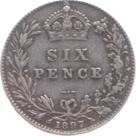 1897 SIXPENCE ( VF ) 6 - Sixpence - Cambridgeshire Coins