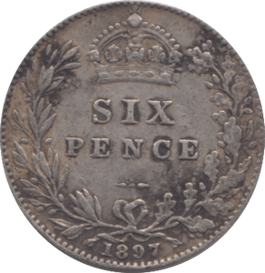 1897 SIXPENCE ( VF ) - Sixpence - Cambridgeshire Coins