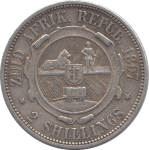 1897 SOUTH AFRICA SILVER 2 SHILLINGS - SILVER WORLD COINS - Cambridgeshire Coins