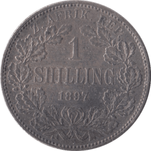 1897 SOUTH AFRICA SILVER ONE SHILLING - SILVER WORLD COINS - Cambridgeshire Coins