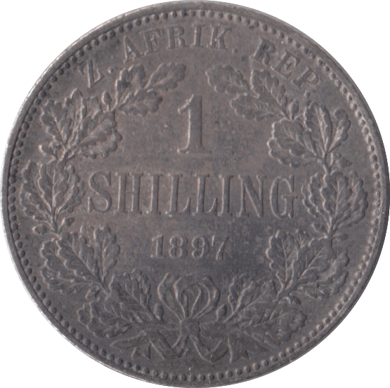 1897 SOUTH AFRICA SILVER ONE SHILLING - SILVER WORLD COINS - Cambridgeshire Coins