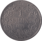 1897 SOUTH AFRICA SILVER ONE SHILLING - SILVER WORLD COINS - Cambridgeshire Coins