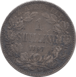 1897 SOUTH AFRICA SILVER ONE SHILLING - SILVER WORLD COINS - Cambridgeshire Coins