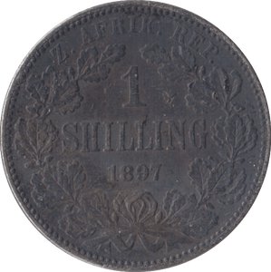 1897 SOUTH AFRICA SILVER ONE SHILLING - SILVER WORLD COINS - Cambridgeshire Coins