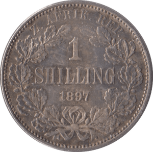 1897 SOUTH AFRICA SILVER ONE SHILLING - SILVER WORLD COINS - Cambridgeshire Coins