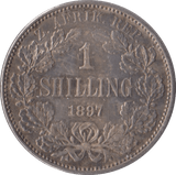1897 SOUTH AFRICA SILVER ONE SHILLING - SILVER WORLD COINS - Cambridgeshire Coins