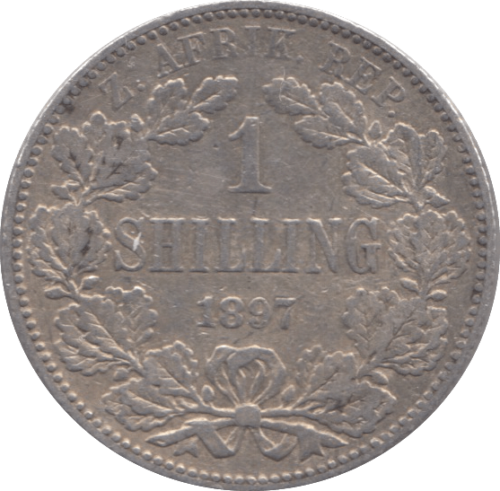 1897 SOUTH AFRICA SILVER ONE SHILLING - SILVER WORLD COINS - Cambridgeshire Coins