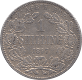 1897 SOUTH AFRICA SILVER ONE SHILLING - SILVER WORLD COINS - Cambridgeshire Coins