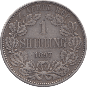 1897 SOUTH AFRICA SILVER ONE SHILLING - SILVER WORLD COINS - Cambridgeshire Coins
