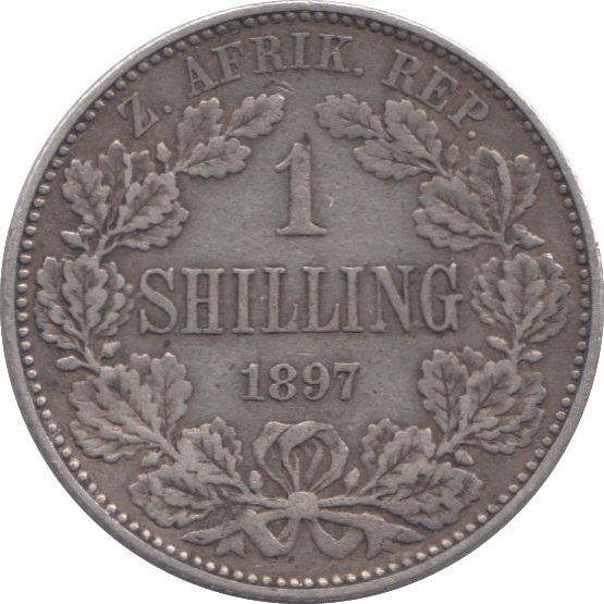 1897 SOUTH AFRICA SILVER ONE SHILLING - SILVER WORLD COINS - Cambridgeshire Coins