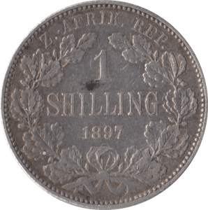 1897 SOUTH AFRICA SILVER ONE SHILLING - SILVER WORLD COINS - Cambridgeshire Coins
